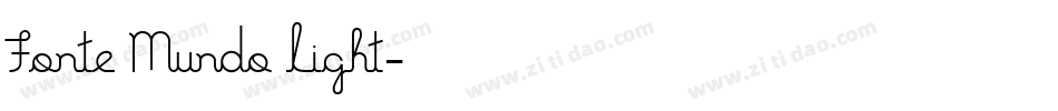 Fonte Mundo light字体转换